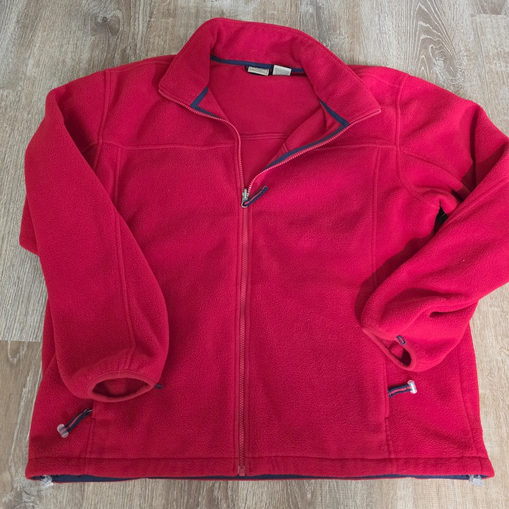 Red Fleece Zip-Up Jacket